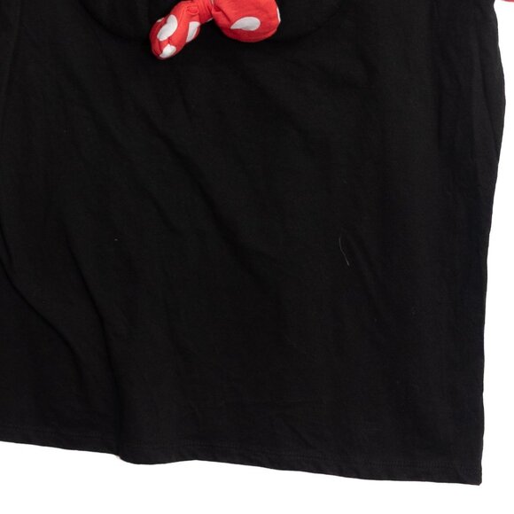Disney Minnie Mouse Size XL(15-17) Black Red Polka Dot Graphic Tee Shirt Top - Picture 8 of 8